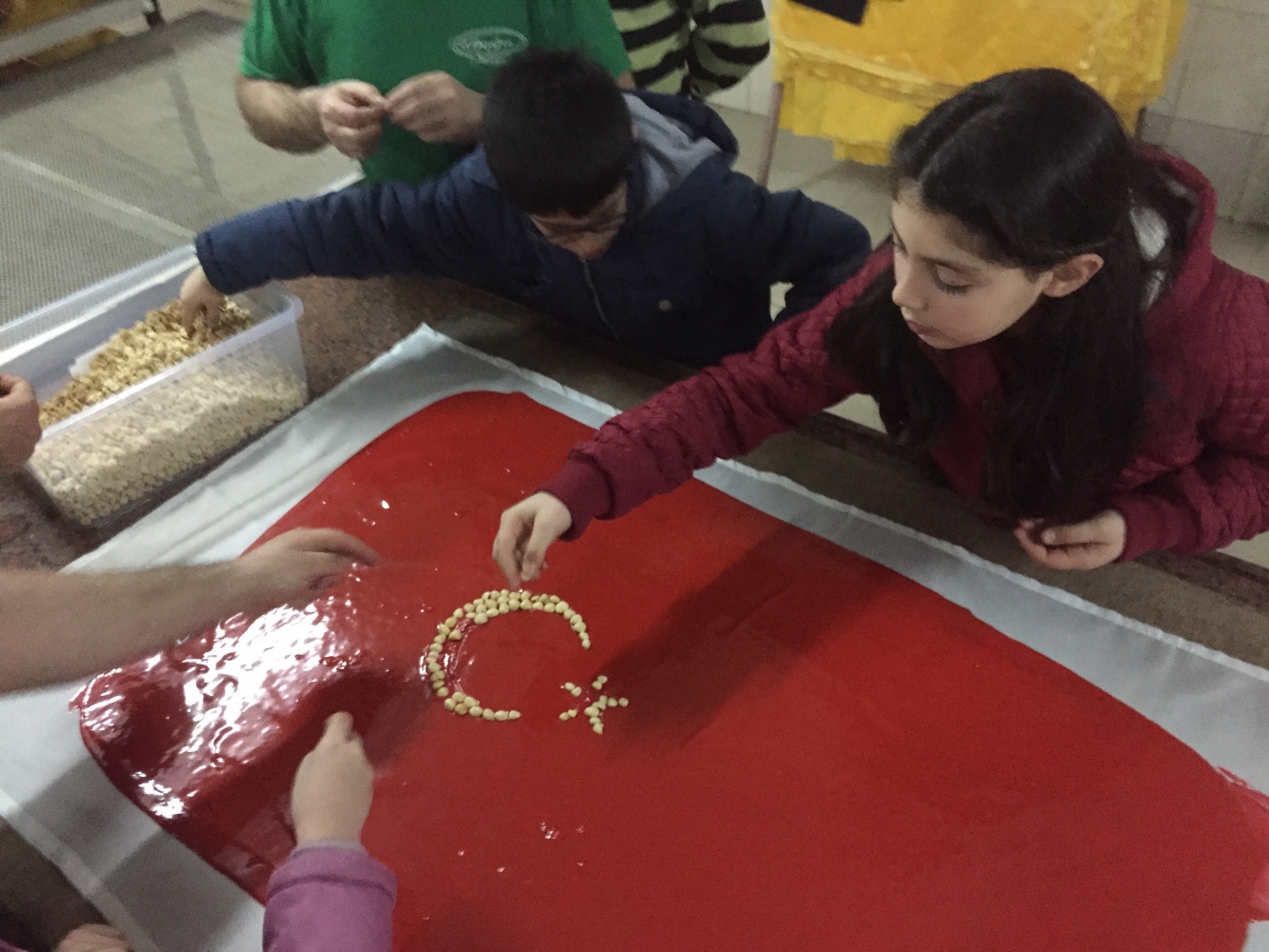 Kuşburnu pestilinden Türk bayrağı tasarladılar 2