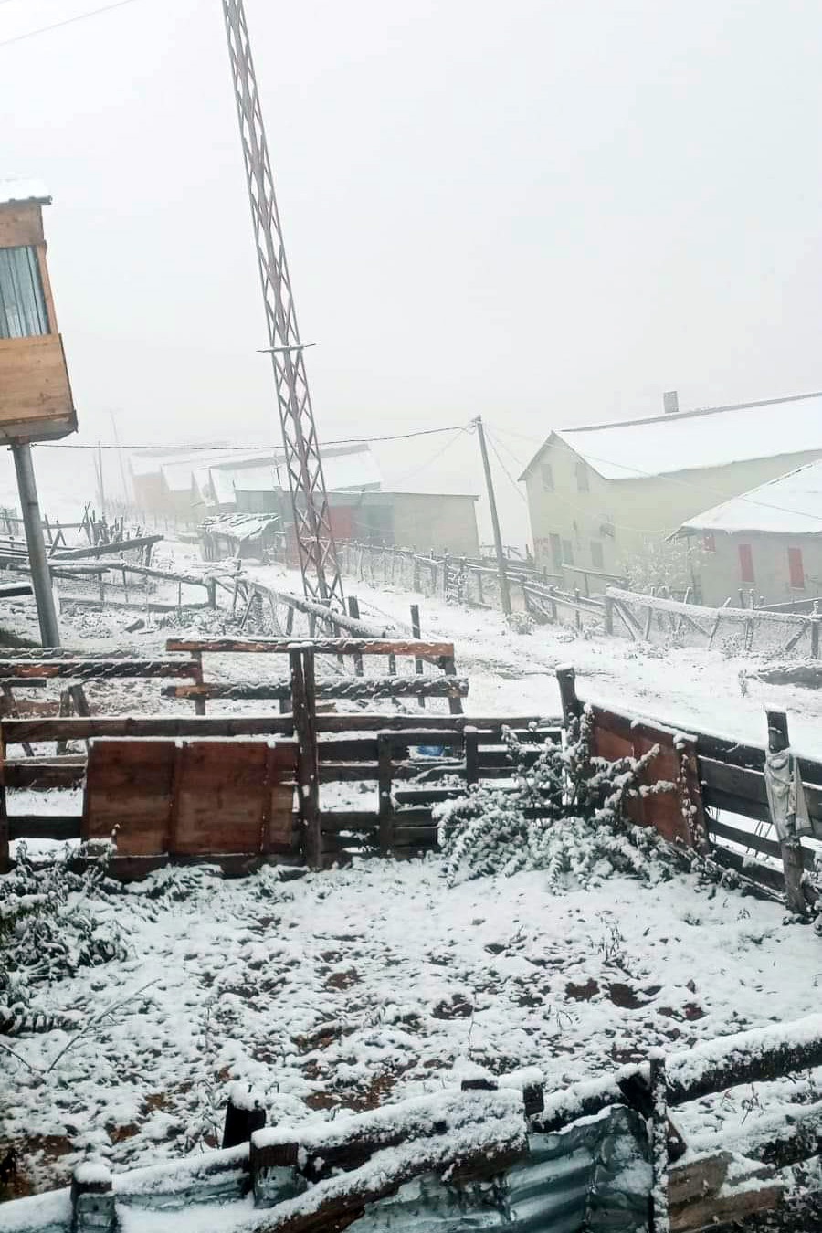 Gümüşhane'nin yükseklerinde kar yağışı 3