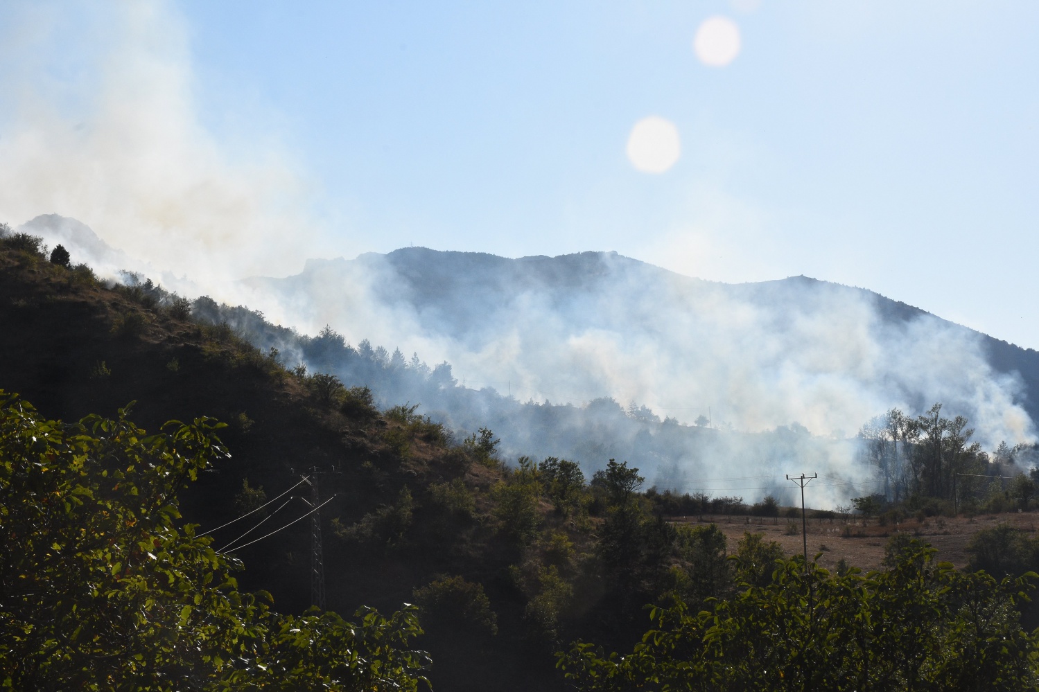 Gümüşhane'de örtü yangını 6
