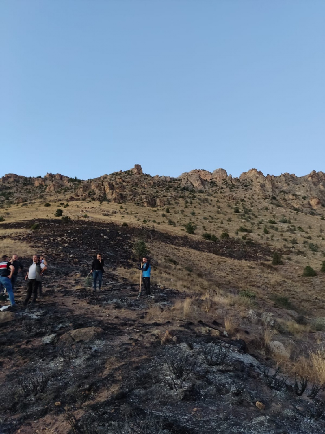 Gümüşhane’de dağlık alanda çıkan yangın ekiplerin saatler süren çalışmasıyla söndürüldü 3
