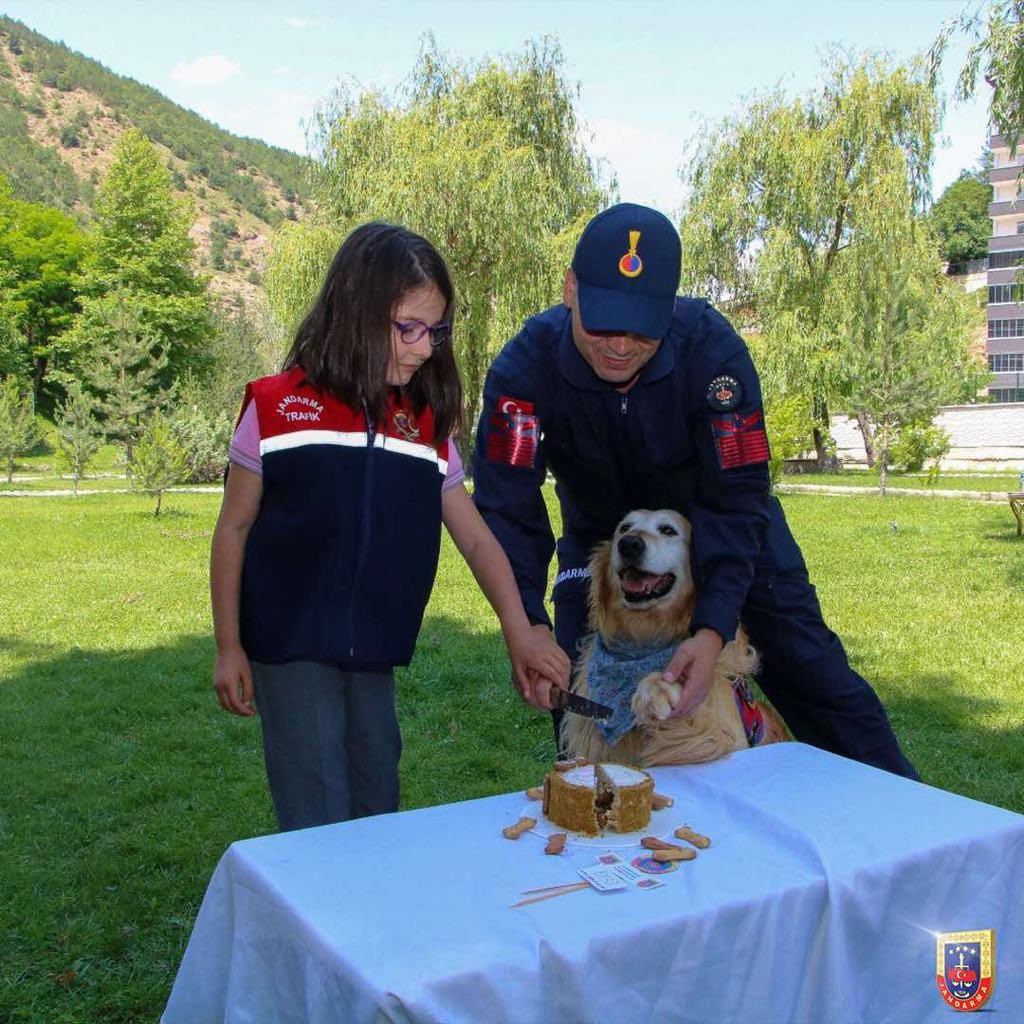 Uyuşturucu arama köpeği ‘Altın’ pasta kesilerek emekli edildi  5
