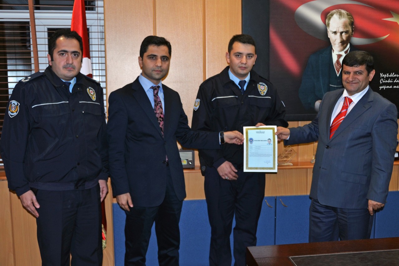 Kahraman Polislere Başarı Belgesi 2