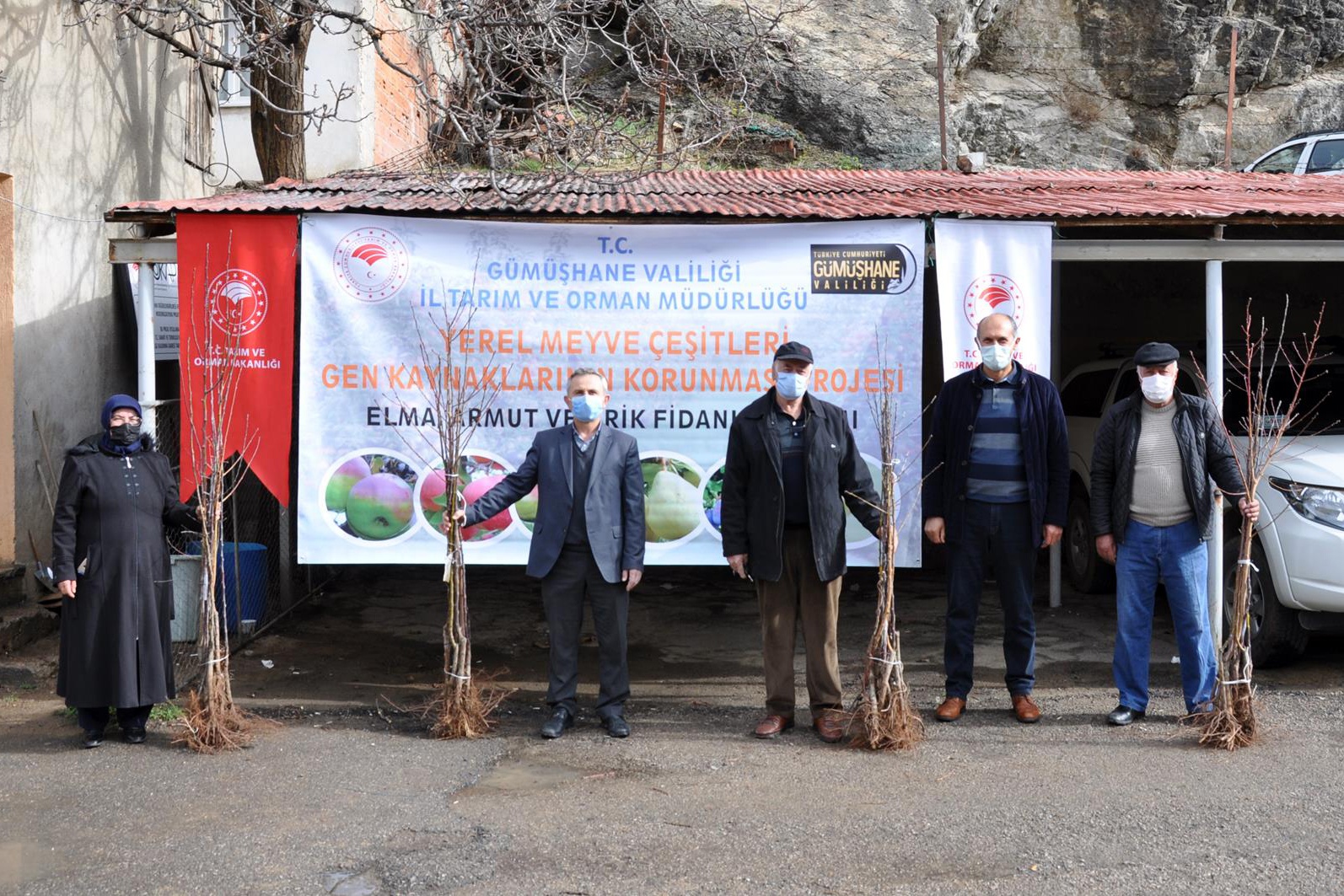 Gümüşhane’de üreticilere 4 bin adet yerli meyve fidanı dağıtıldı 16