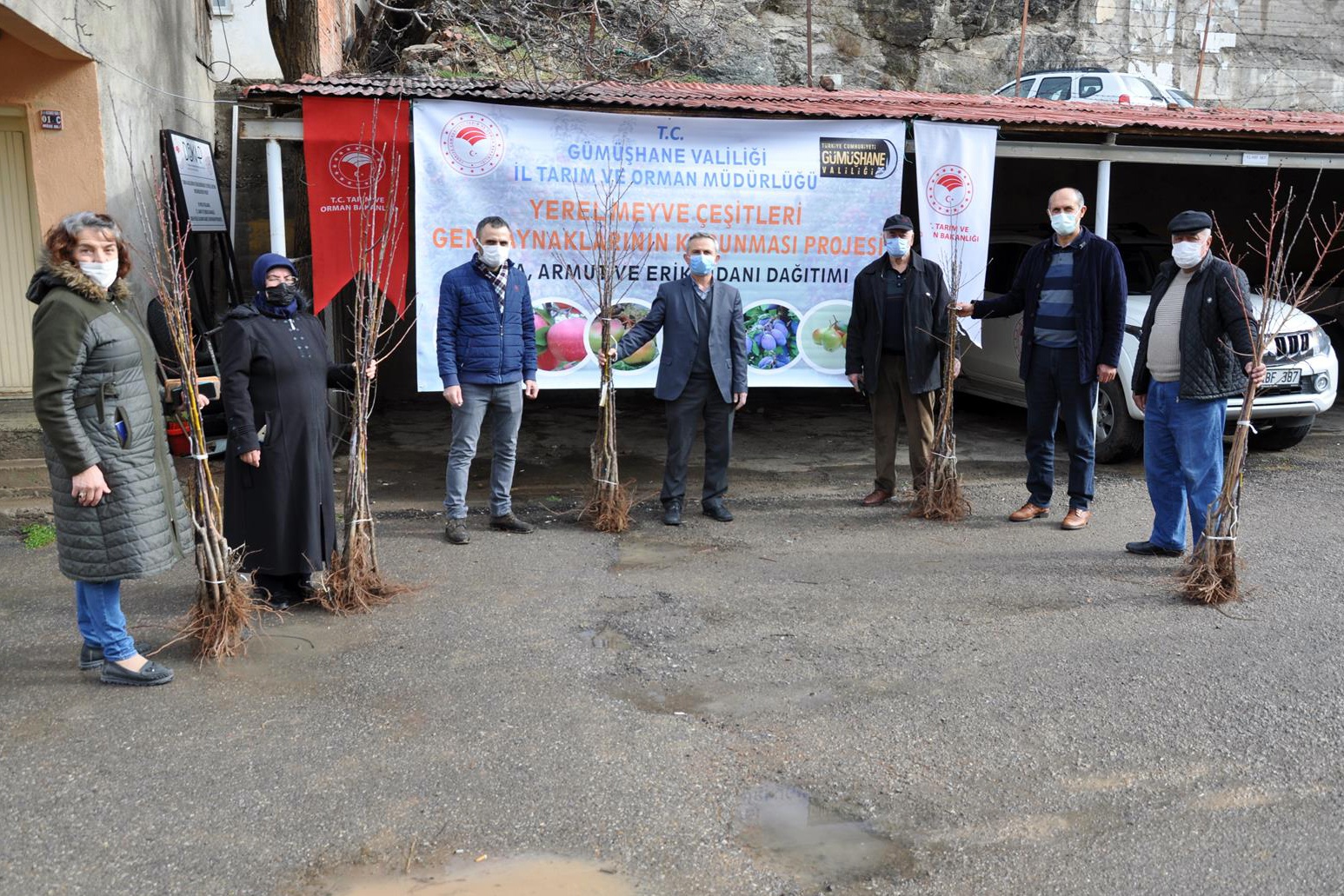 Gümüşhane’de üreticilere 4 bin adet yerli meyve fidanı dağıtıldı 18