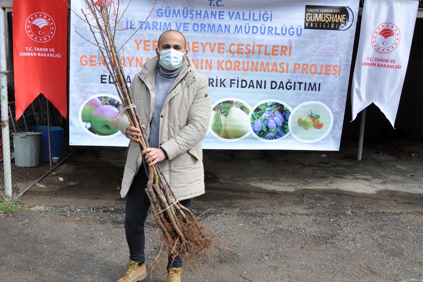 Gümüşhane’de üreticilere 4 bin adet yerli meyve fidanı dağıtıldı 11