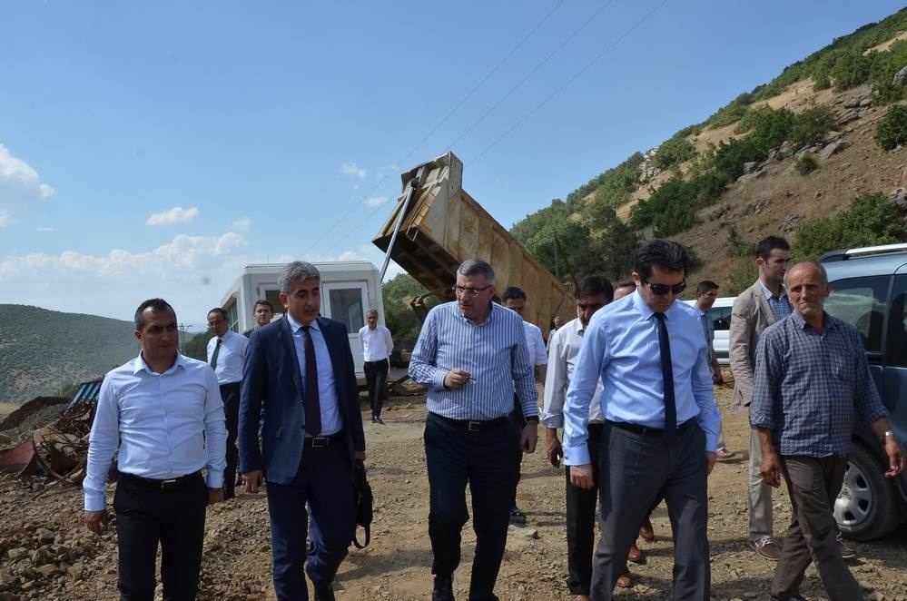 Vali ve Vekil Kelkit’te sulama barajı inşaatlarını inceledi 3