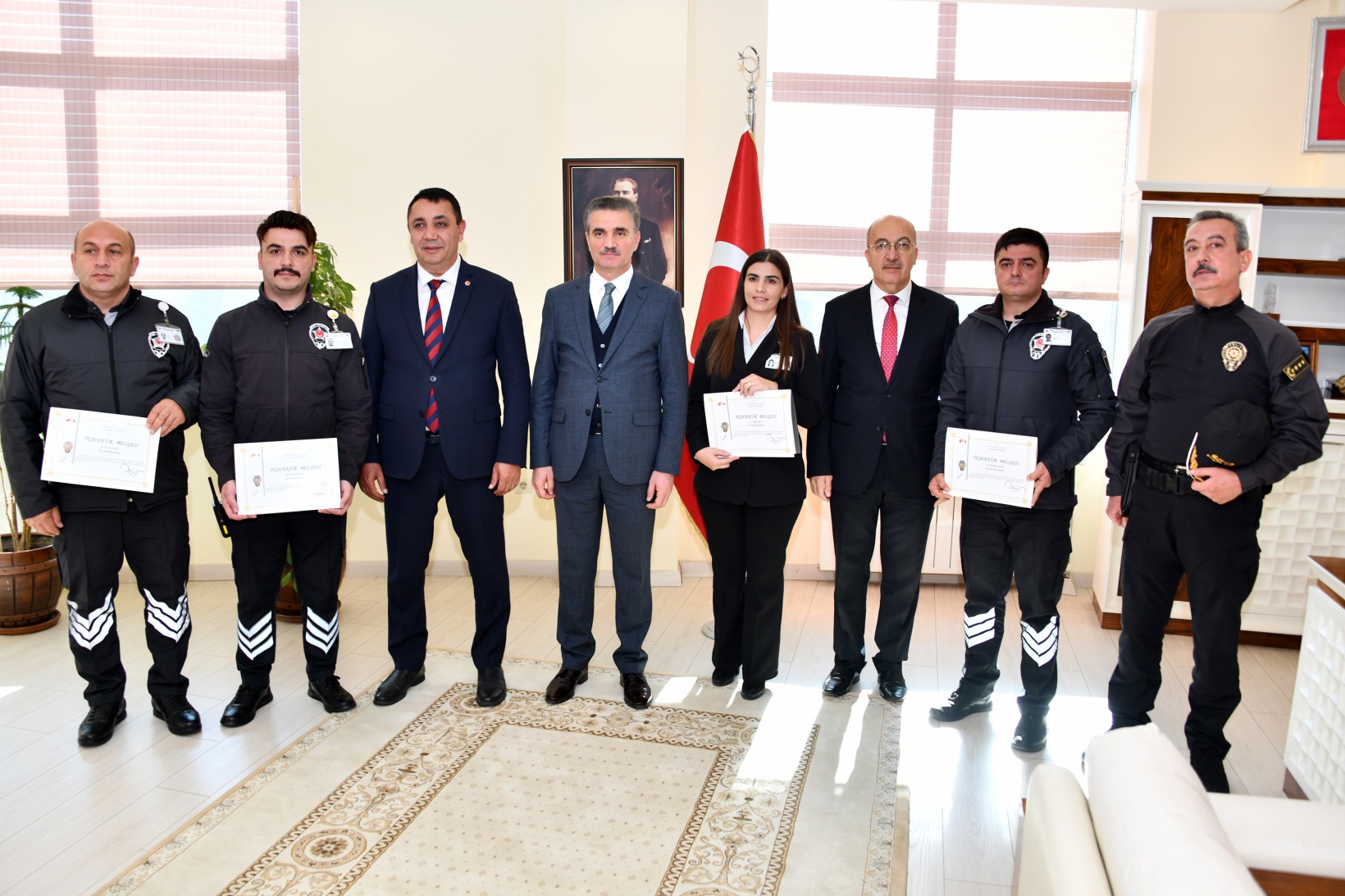 Gümüşhane’de Özel Güvenlik Görevlilerine Teşekkür Belgesi verildi 4