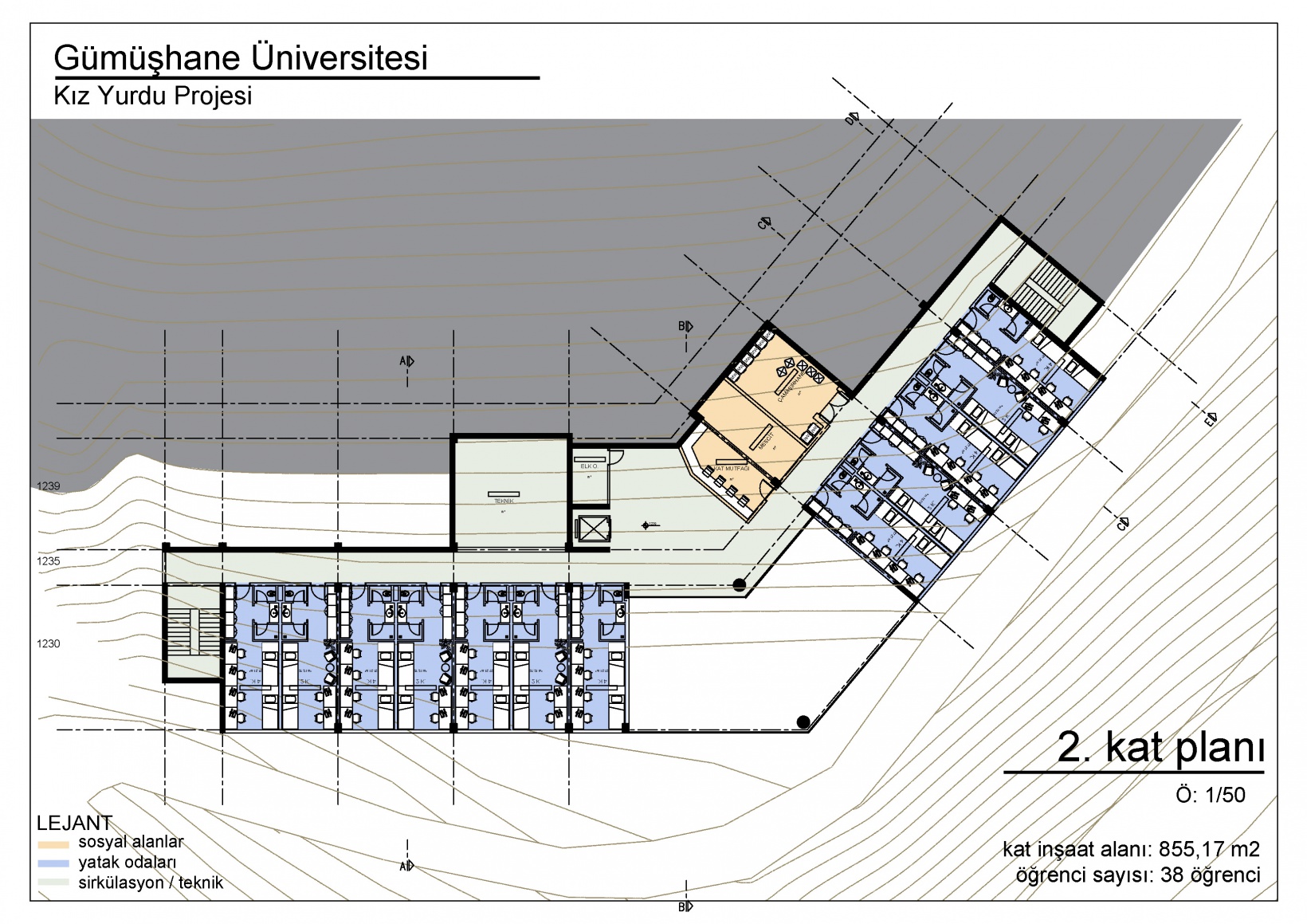GÜKAV kampüs içinde 212 kişilik kız yurdu yapacak 5