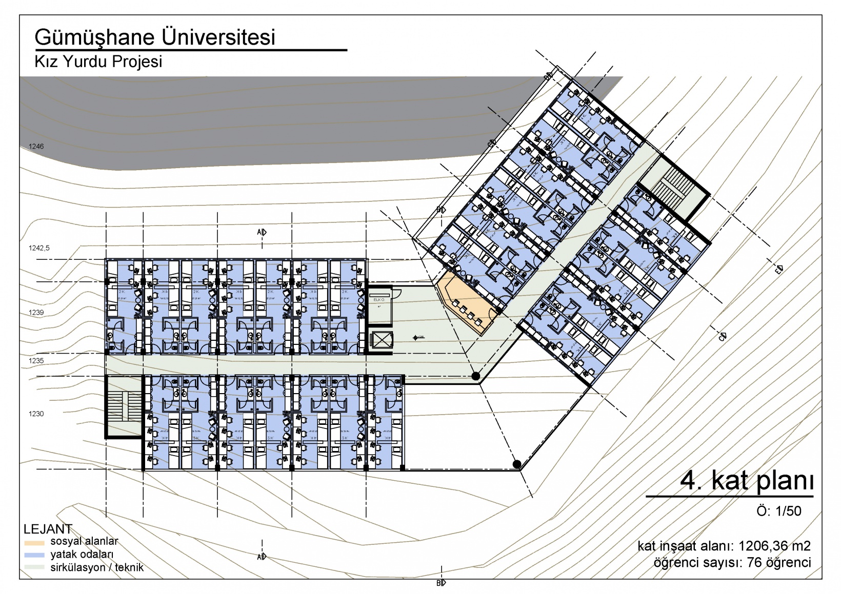 GÜKAV kampüs içinde 212 kişilik kız yurdu yapacak 6