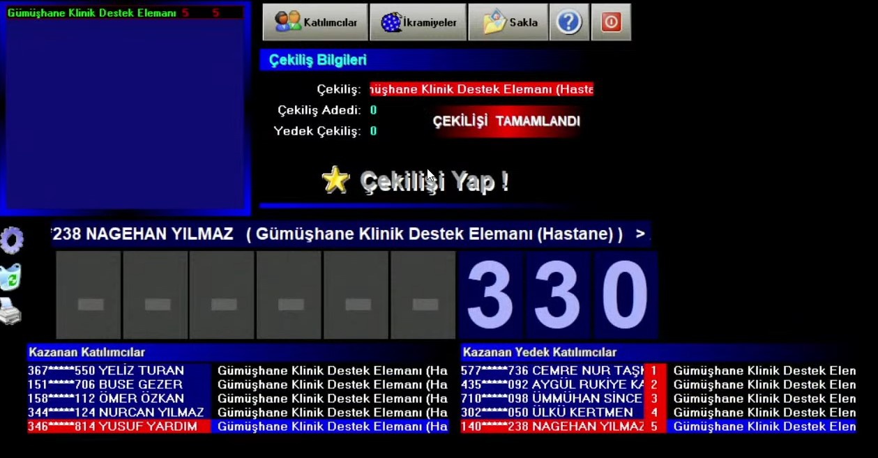 Sağlık Bakanlığı sürekli işçi kura sonuçları 9