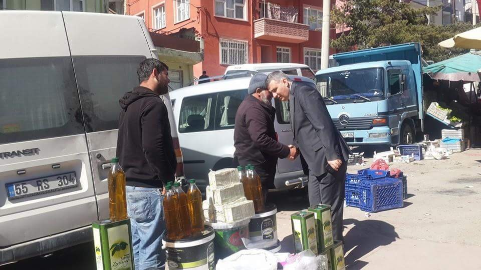 Pektaş, Salı pazarında esnafla bir araya geldi 5