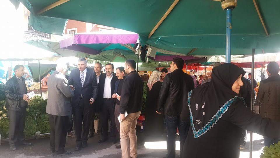 Pektaş, Salı pazarında esnafla bir araya geldi 8