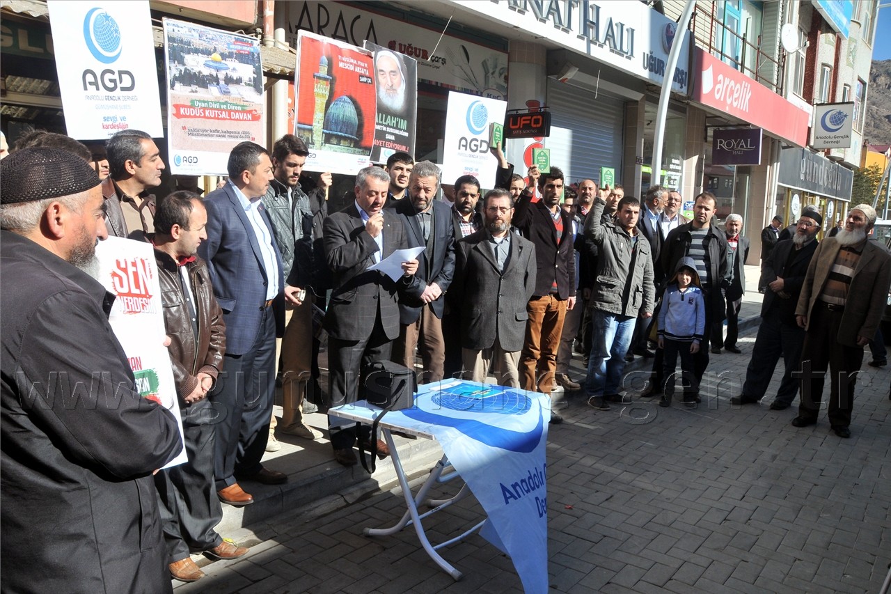 İsrail'in Mescid-i Aksa Zulmü Gümüşhane'de Kınandı 1