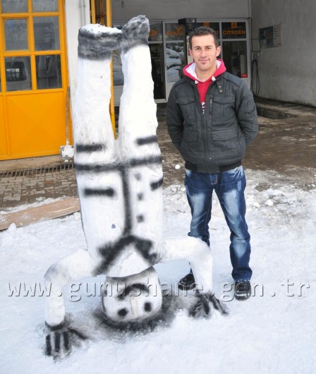 Gümüşhane'de Kar Sanata Dönüştü 8