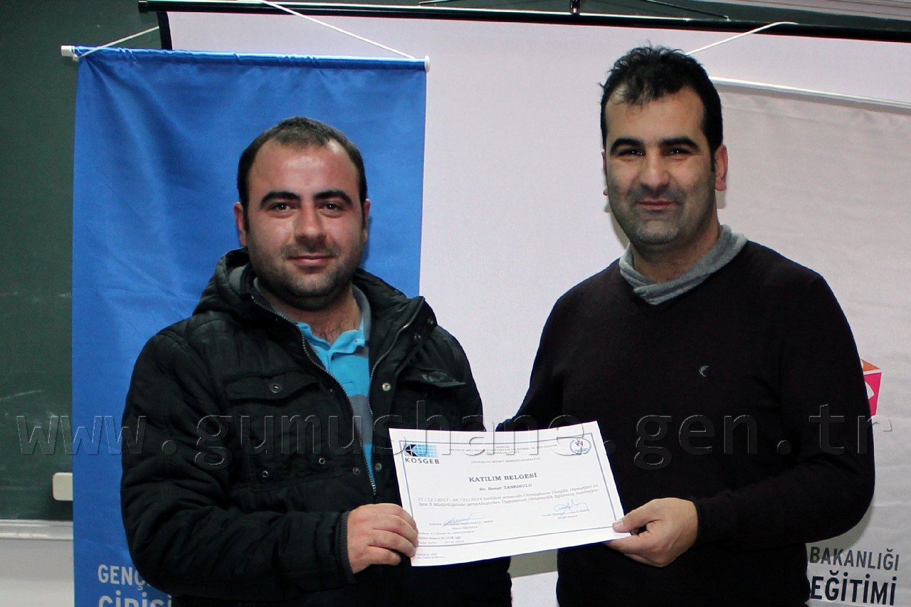 Gümüşhane'de Genç Girişimciler Sertifikalarını Aldı 5