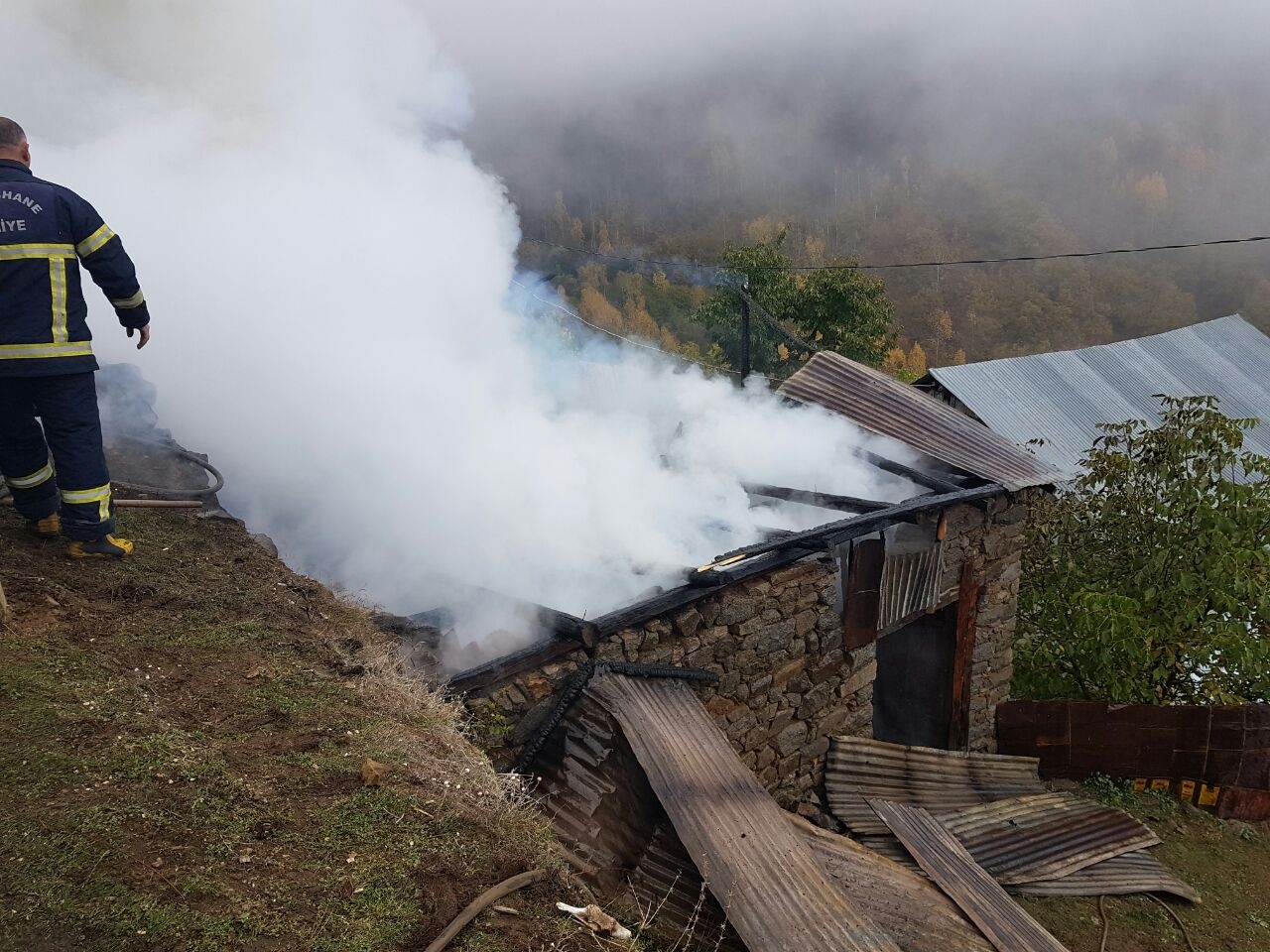 Cebeli köyünde yangın 1