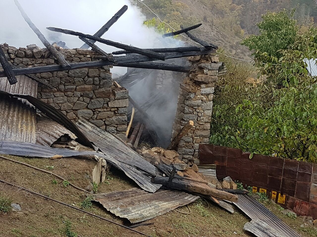 Cebeli köyünde yangın 10