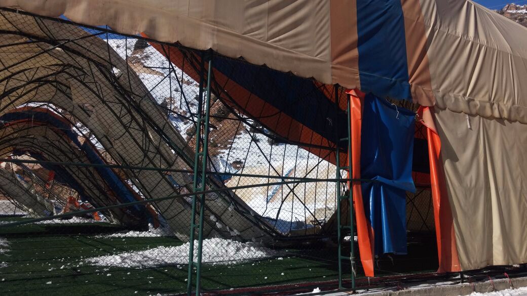 Gümüşhane Üniversitesinde halı saha çöktü 5