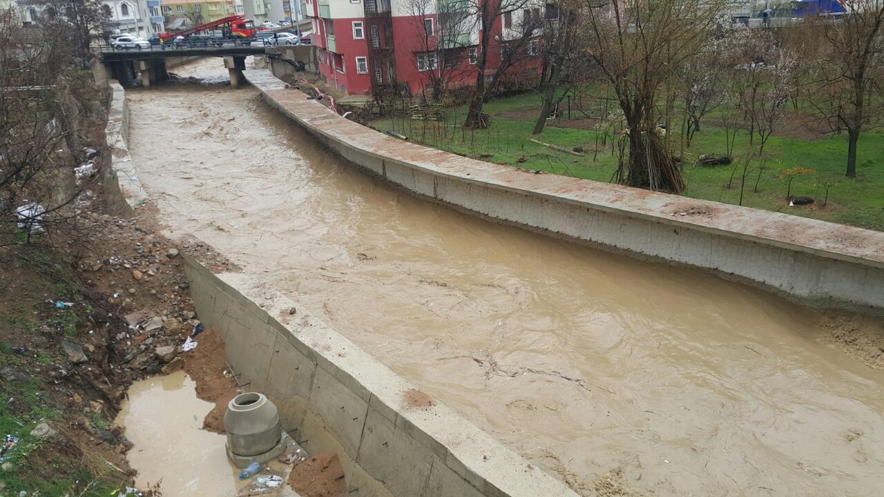 Gümüşhane’de yağmur dereleri taşırdı 22