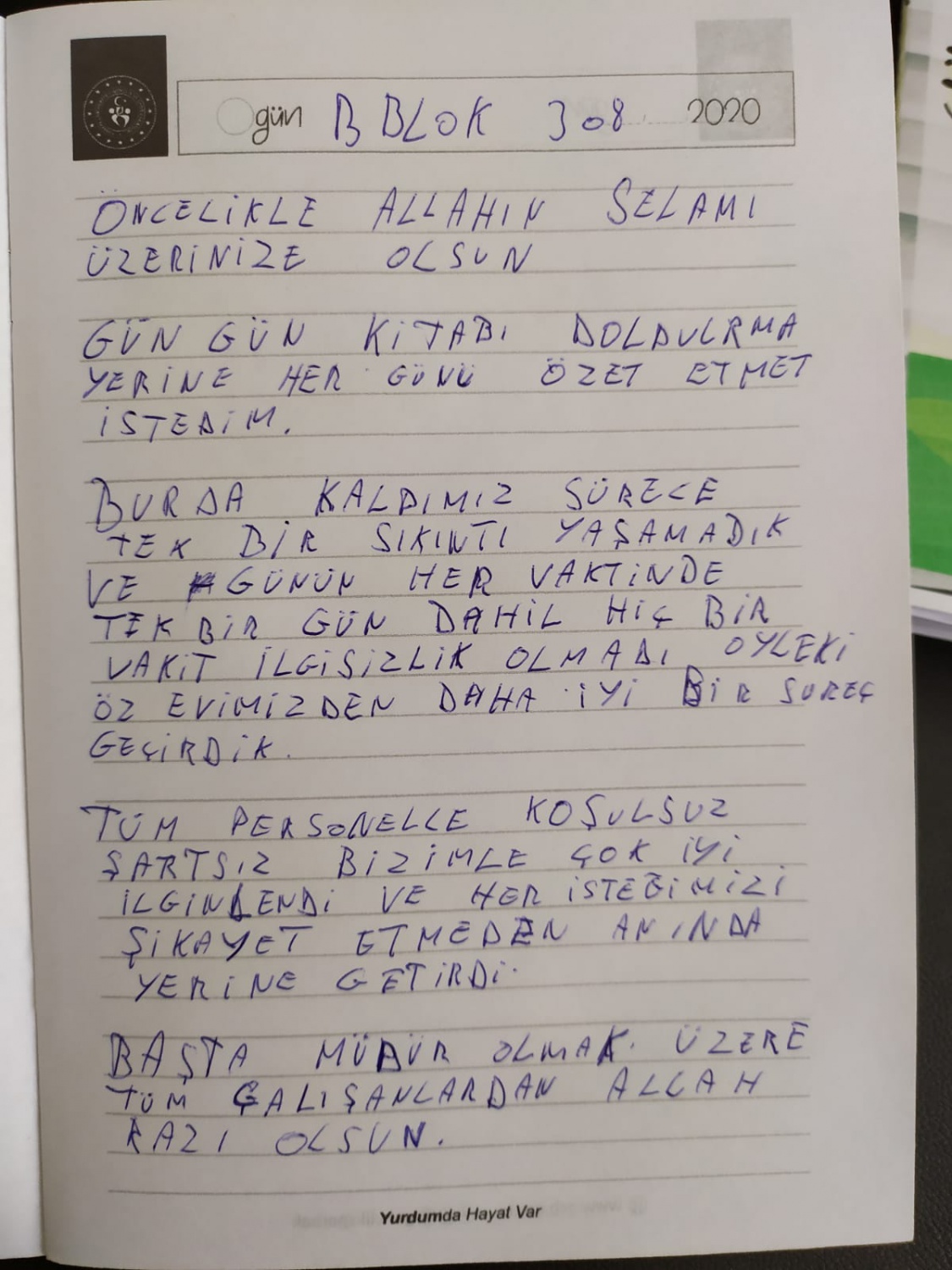 Karantinadaki vatandaşlardan duygu dolu mesajlar 13