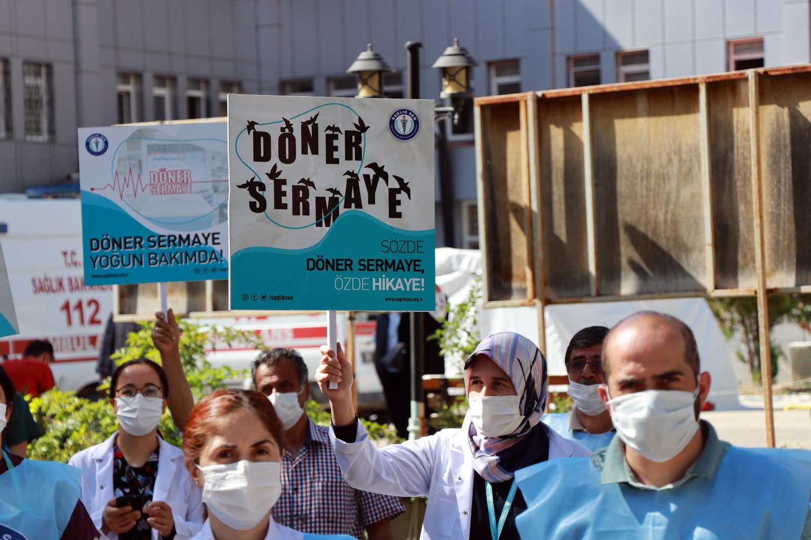 Dönmeyen #döner #sermaye için eylem yaptılar 8