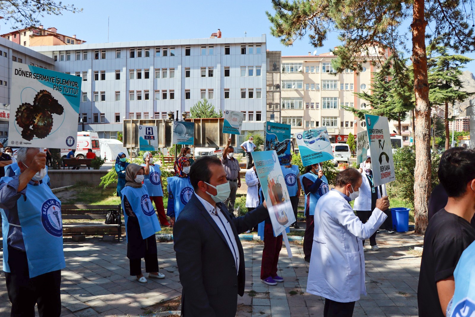 Dönmeyen #döner #sermaye için eylem yaptılar 5