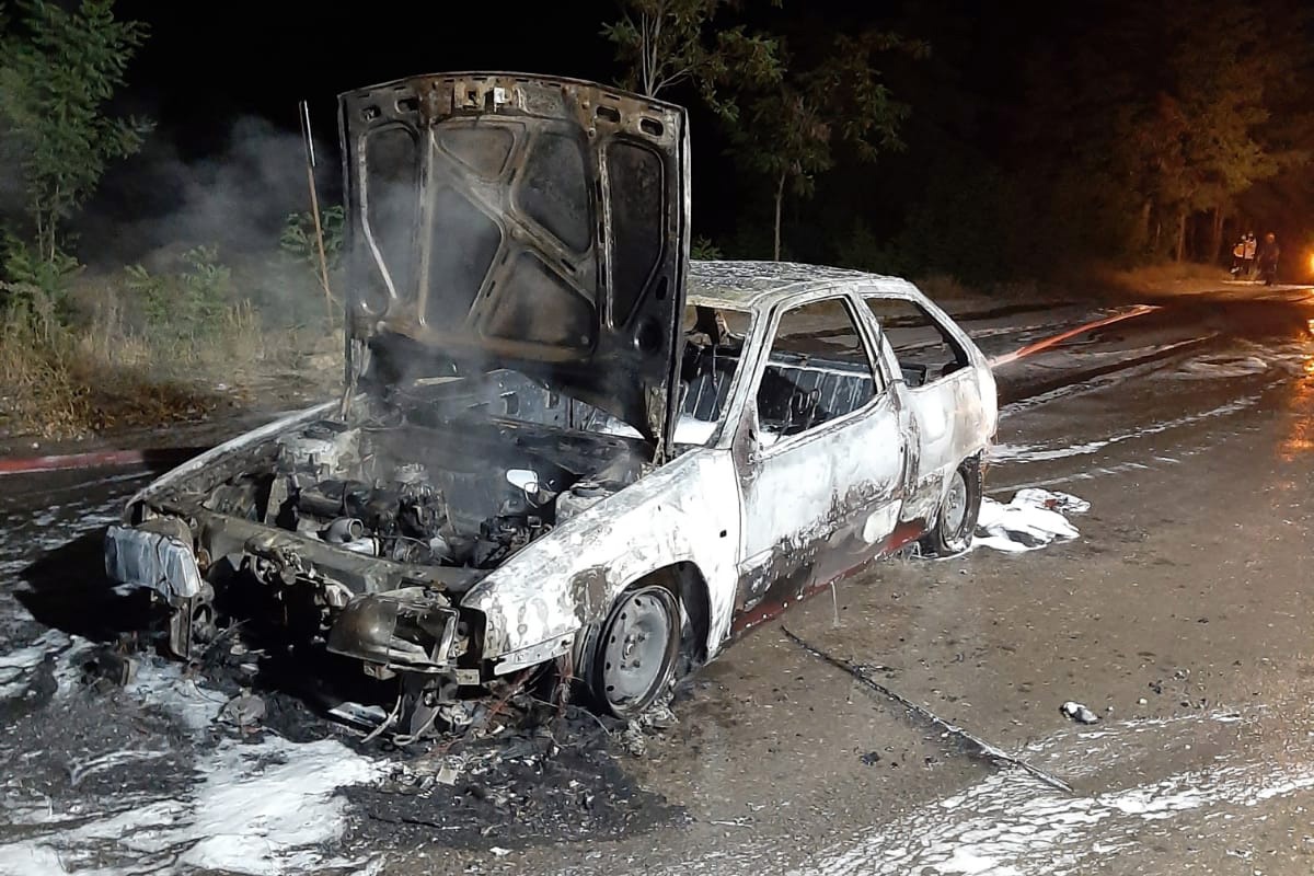 Gümüşhane’de otomobil cayır cayır yandı 3