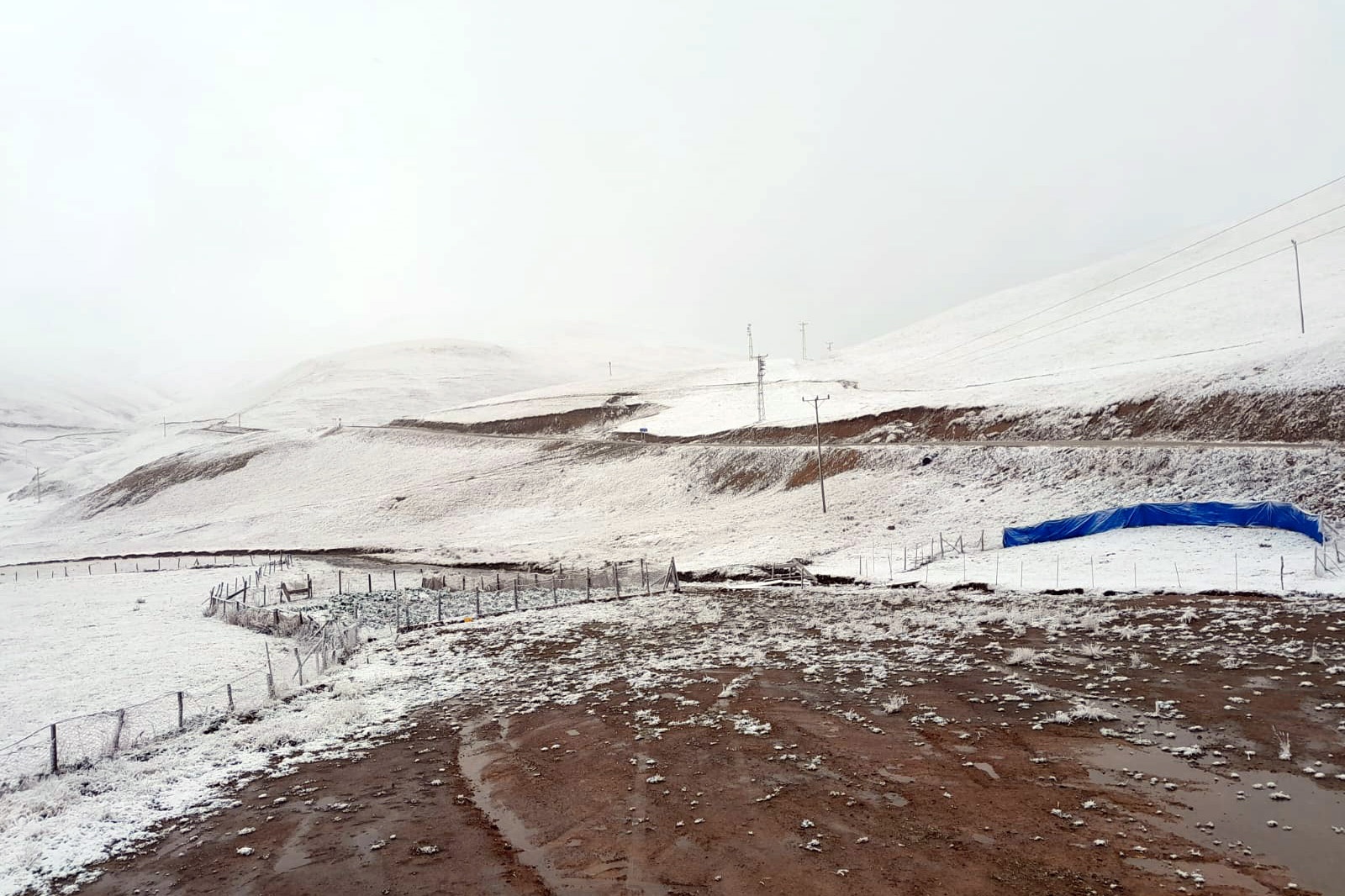 Gümüşhane’nin yükseklerinde kar yağışı 1