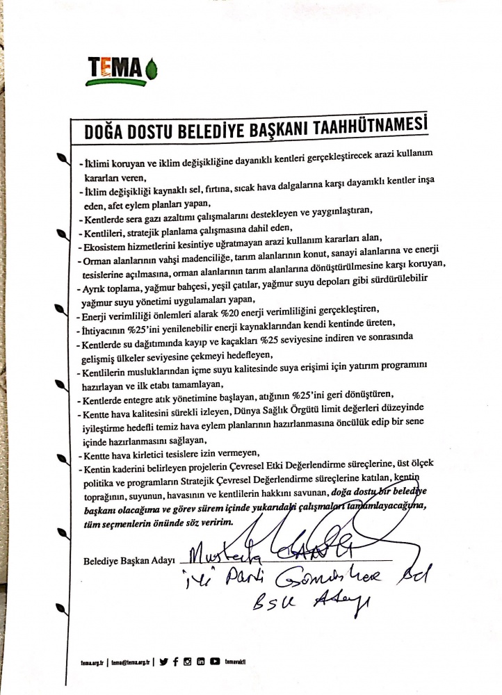 Tüm adaylar ‘Doğa Dostu Başkan Taahhütnamesini’ imzaladı 5