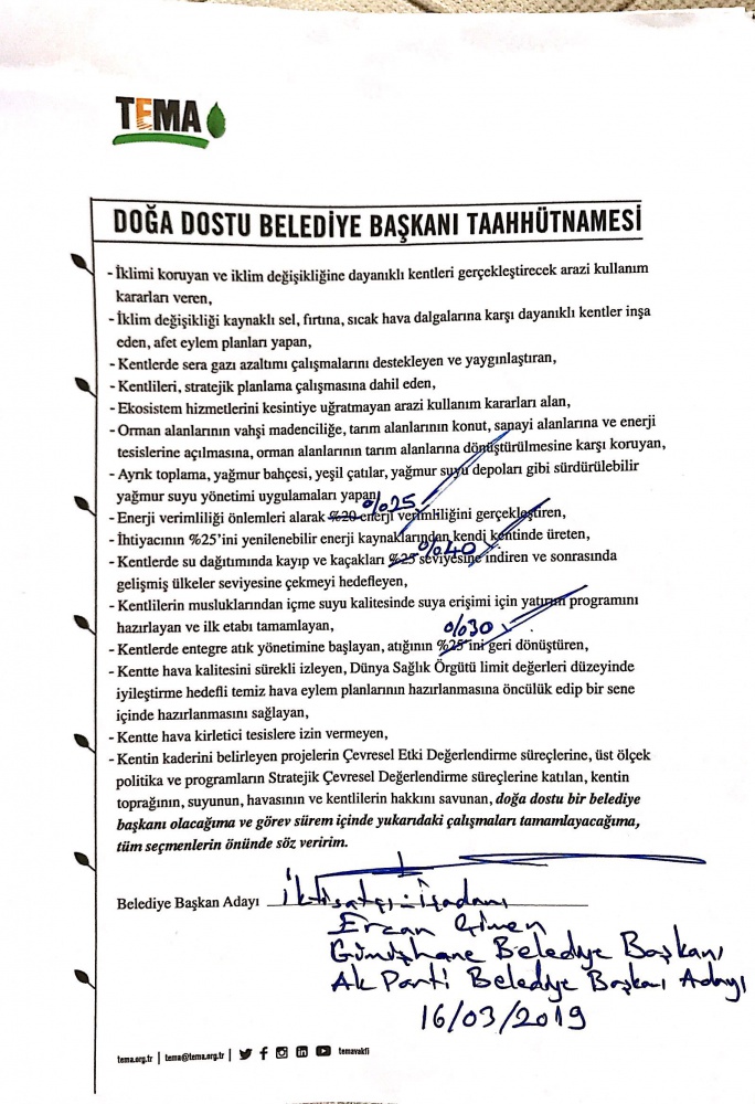 Tüm adaylar ‘Doğa Dostu Başkan Taahhütnamesini’ imzaladı 6
