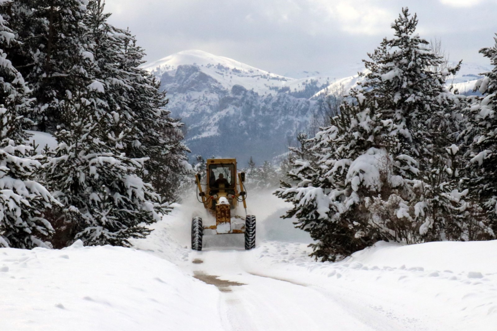 Gümüşhane’de karla mücadele çalışmaları sürüyor 5