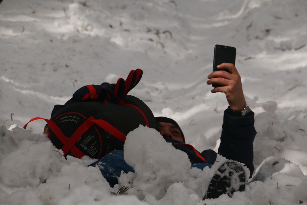 Yücebelen Köylülerinden 1 metreyi aşan karlı zeminde zorlu tırmanış 40