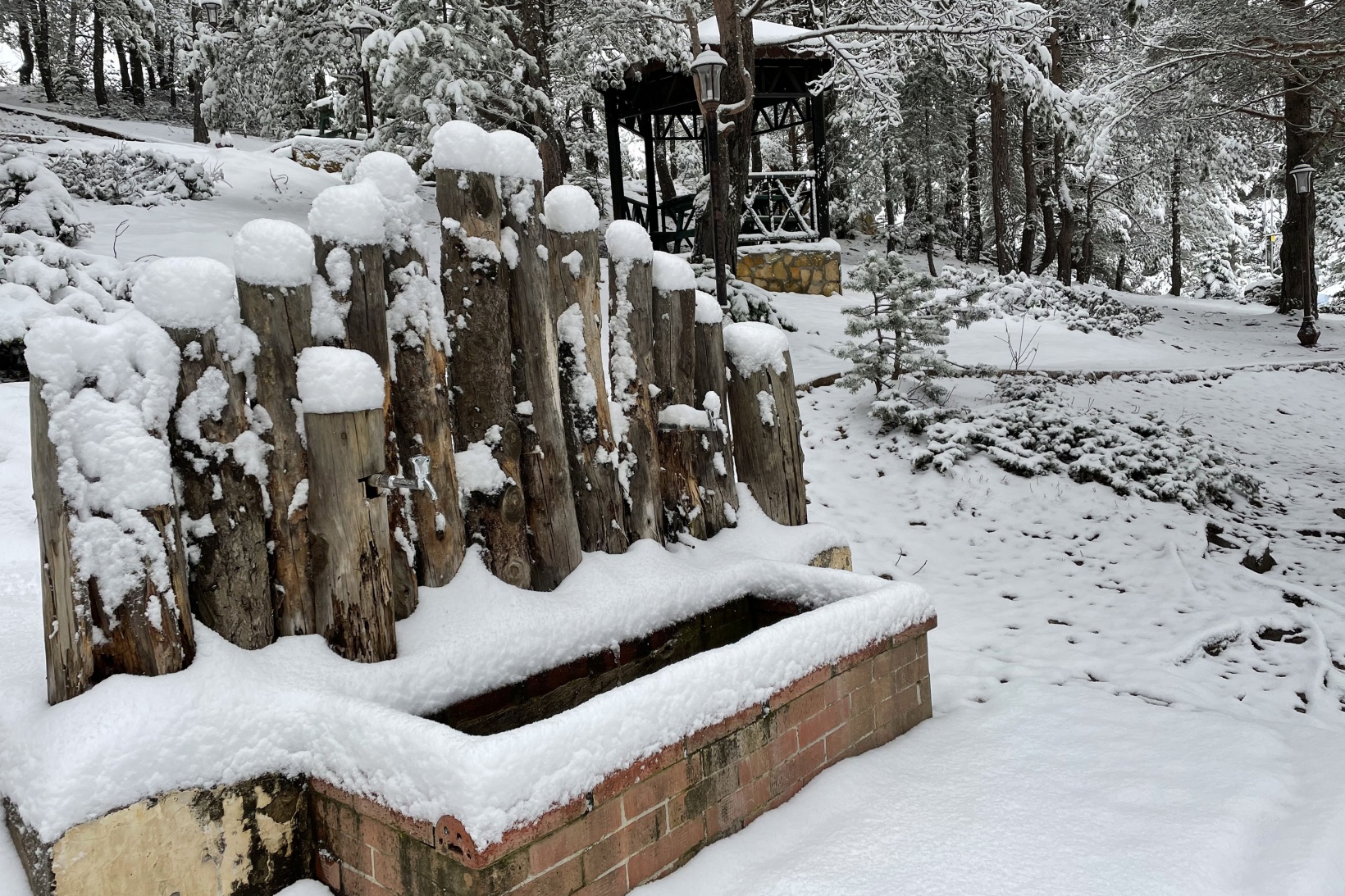 Limni Gölünden eşsiz kar görüntüleri 9