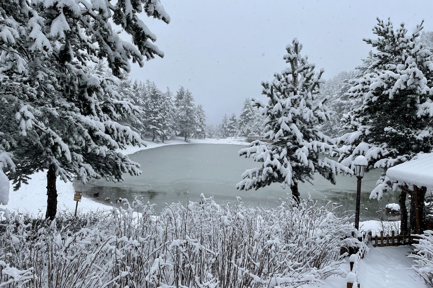 Limni Gölünden eşsiz kar görüntüleri 13