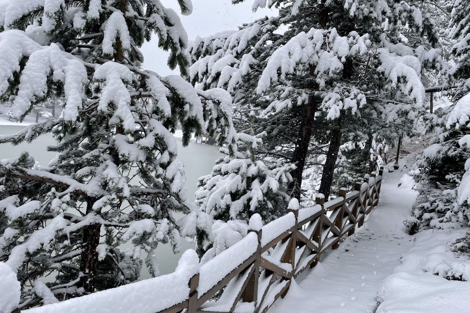 Limni Gölünden eşsiz kar görüntüleri 8