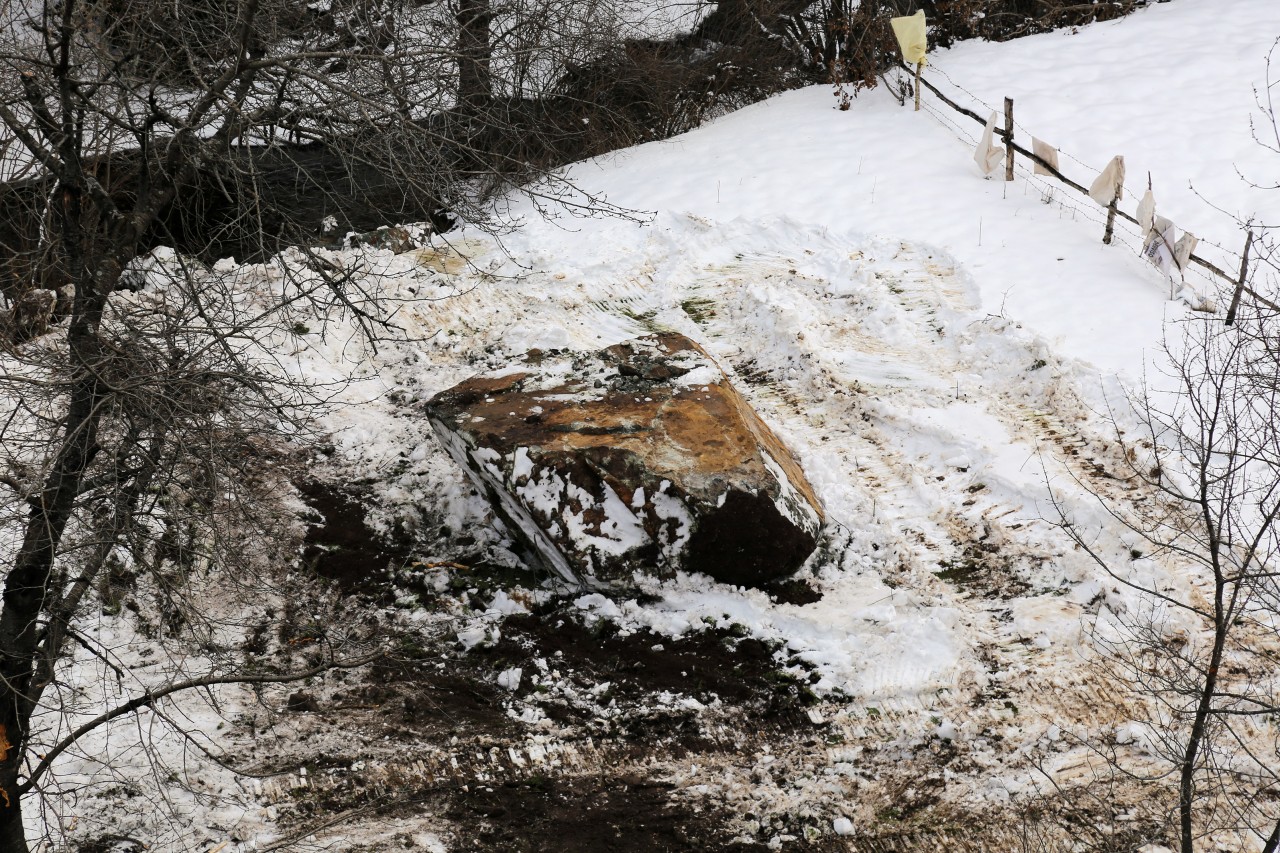 Gülaçar yolunda heyelan 1