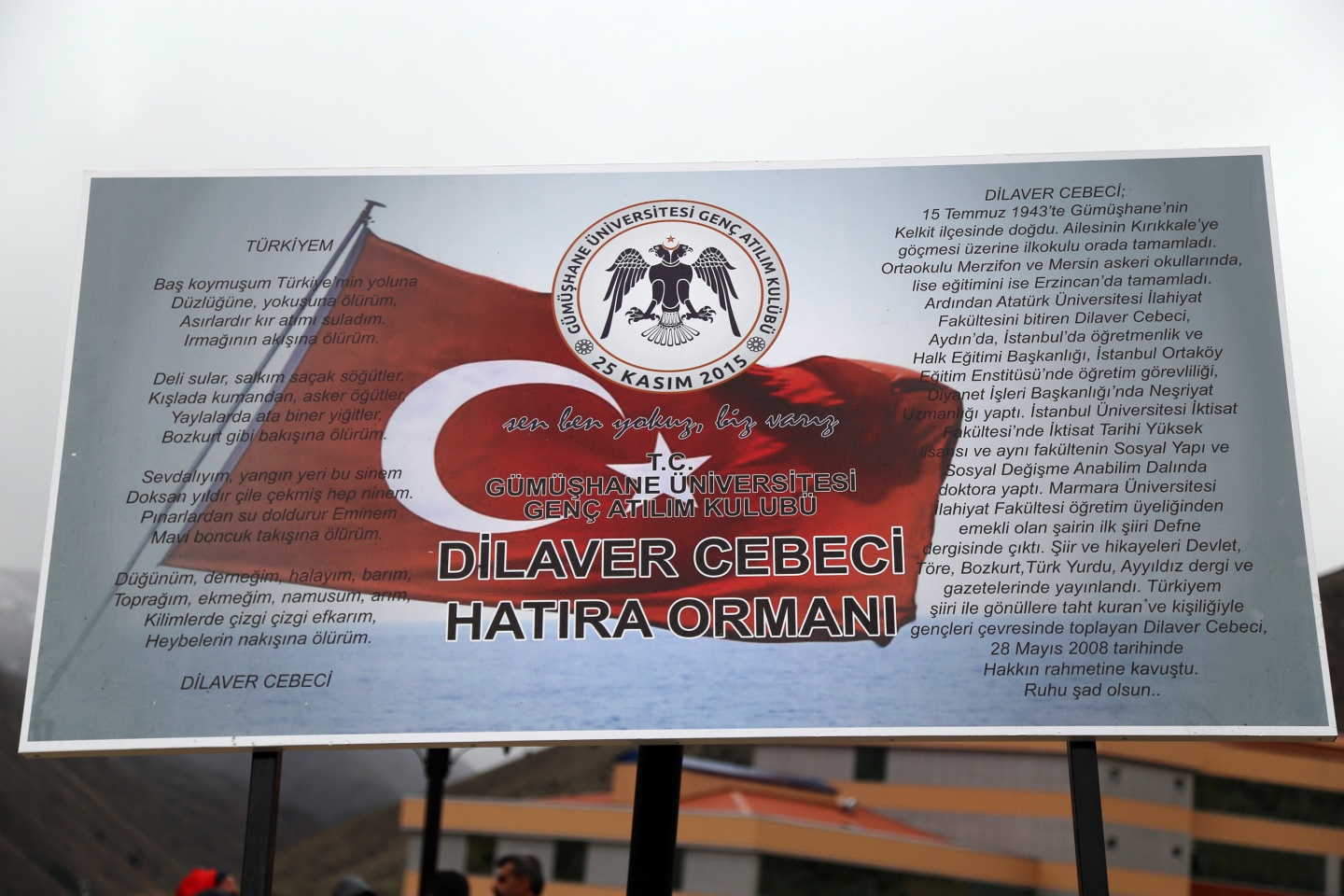 GÜ'de şair Cebeci anısına Hatıra Ormanı 1