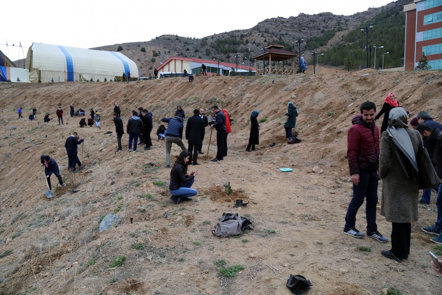 GÜ'de şair Cebeci anısına Hatıra Ormanı 4