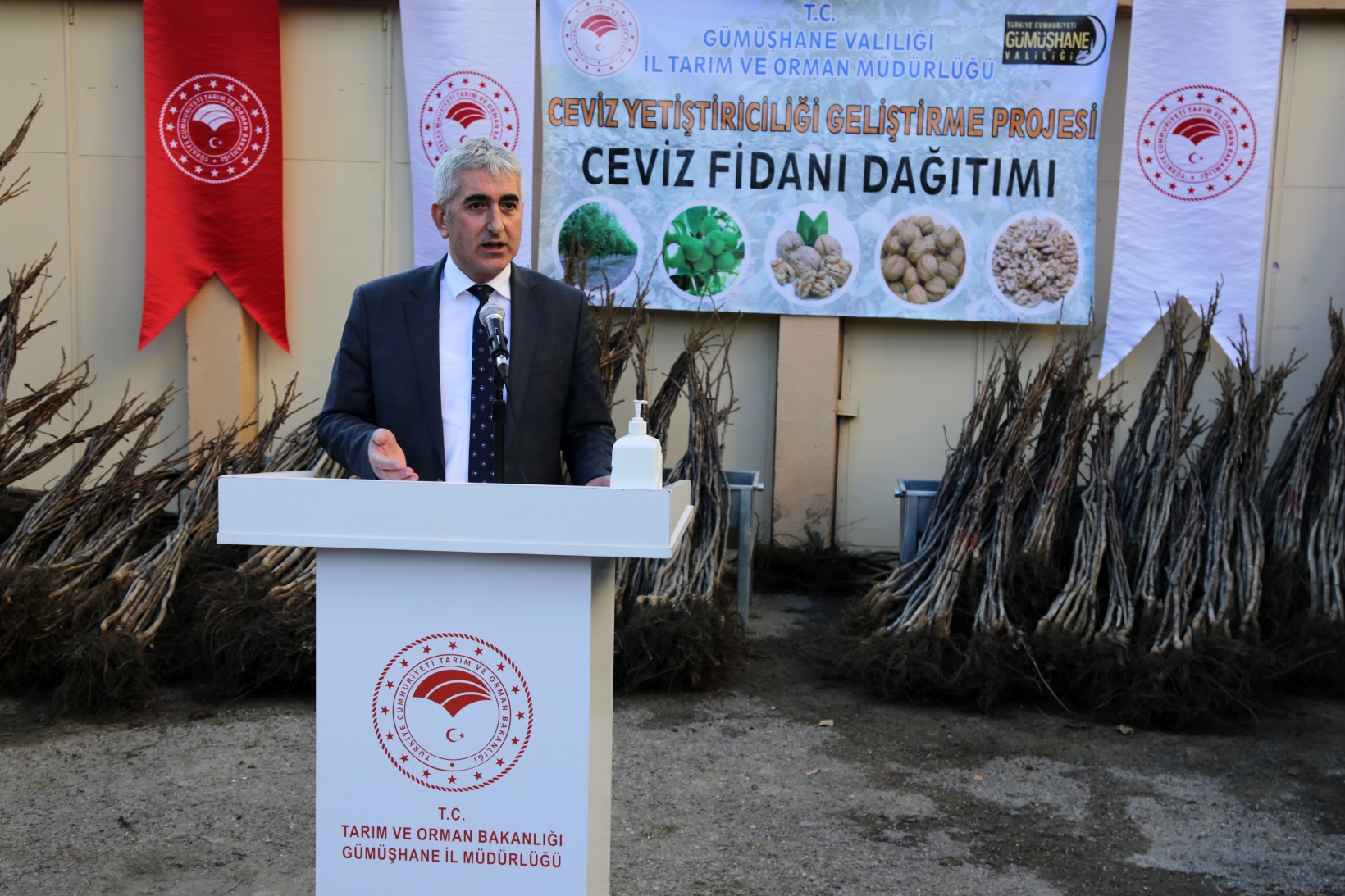 Gümüşhane’de 5 bin 322 adet ceviz fidanı daha toprakla buluştu 5