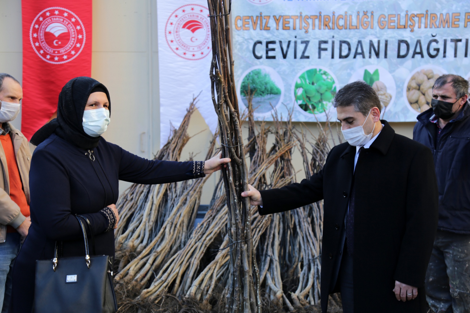 Gümüşhane’de 5 bin 322 adet ceviz fidanı daha toprakla buluştu 2