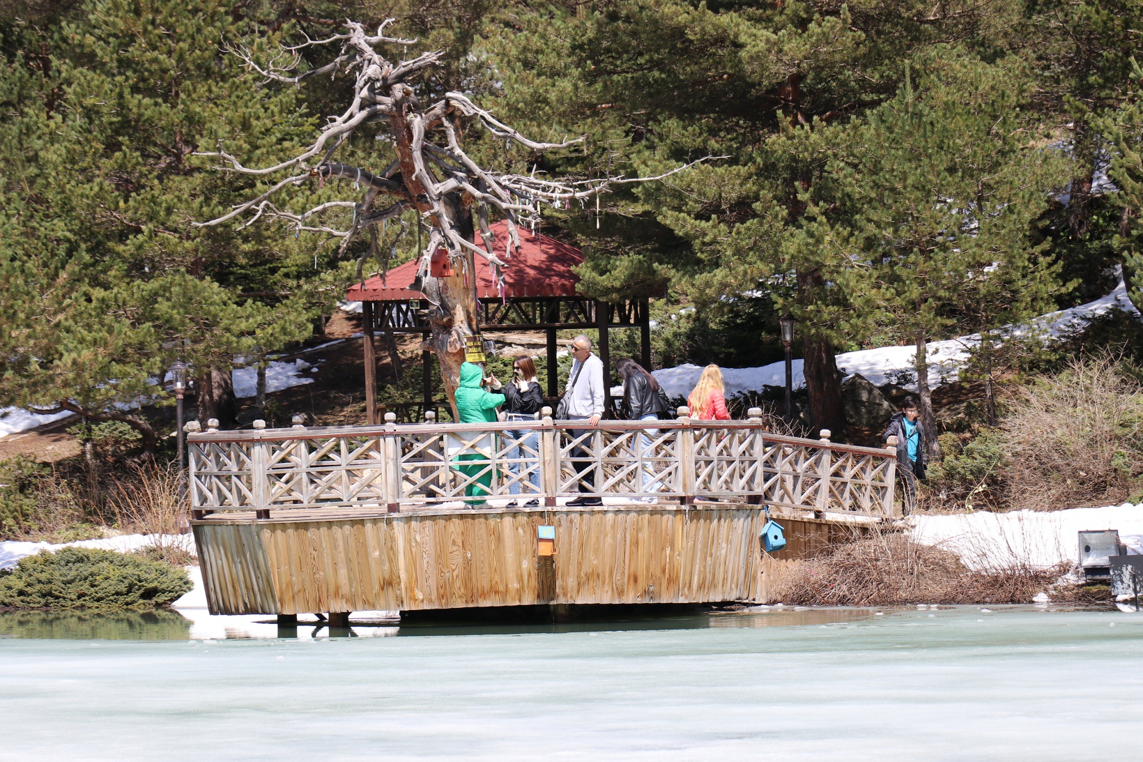 Limni Gölünde yılın son kar manzarası büyüledi 24