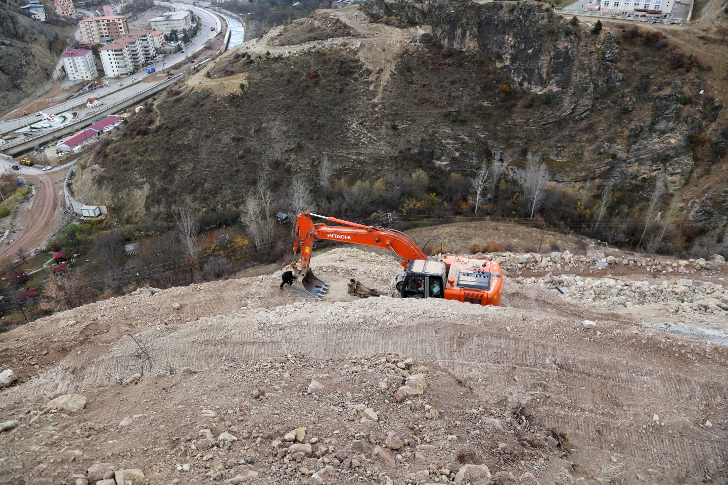 Yeni hastane yolunda çalışmalar devam ediyor 12