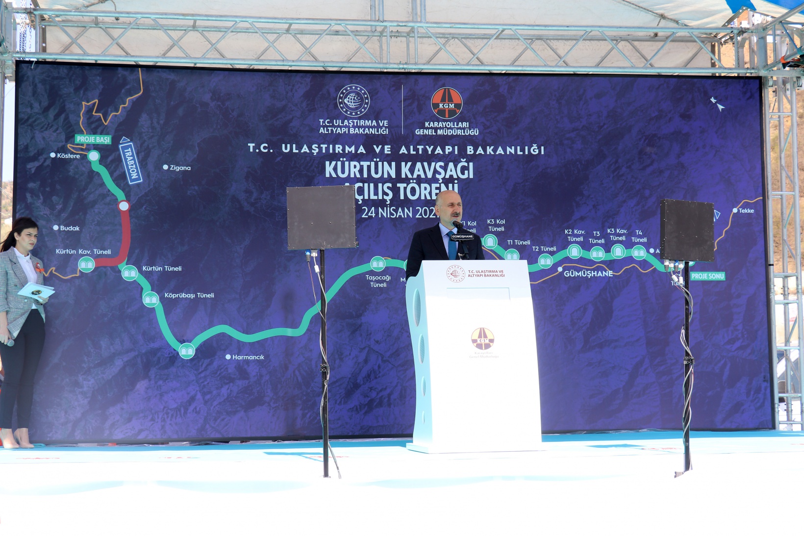 Kürtün Ayrım Kavşağı ve Tüneli törenle hizmete girdi   40