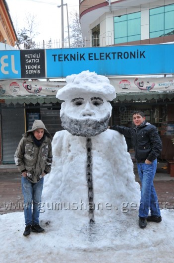 Gümüşhane'de Kar Sanata Dönüştü 9