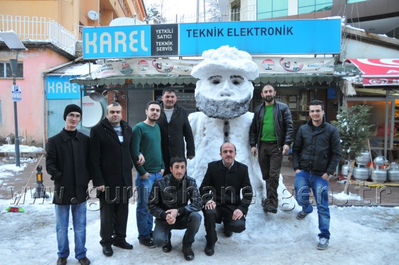 Gümüşhane'de Kar Sanata Dönüştü 10