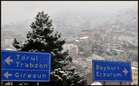 Gümüşhane'ye yılın ilk karı yağdı 13