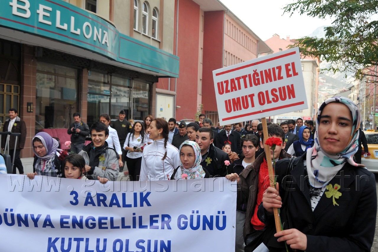 Gümüşhane'de Engelliler Günü Yürüyüşü Yapıldı 8