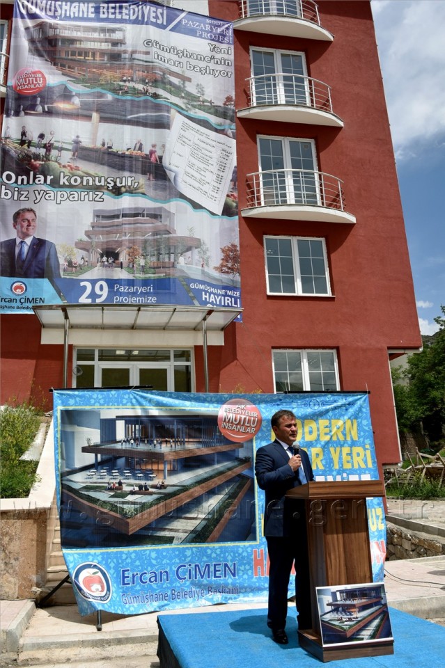 Gümüşhane’de modern pazaryeri projesine ilk kazma vuruldu 13