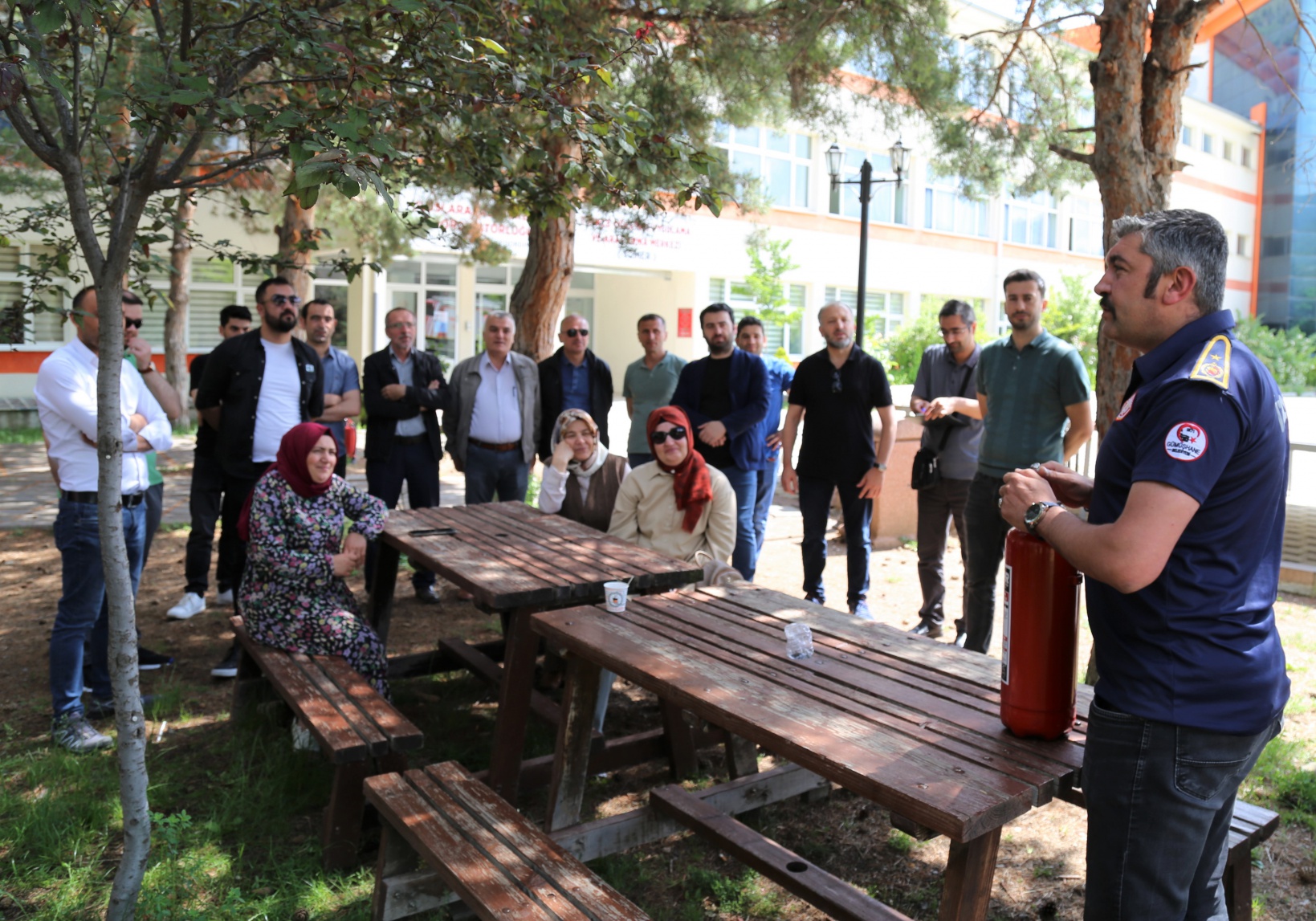 GÜ’de yangın söndürme tatbikatı gerçekleştirildi 5