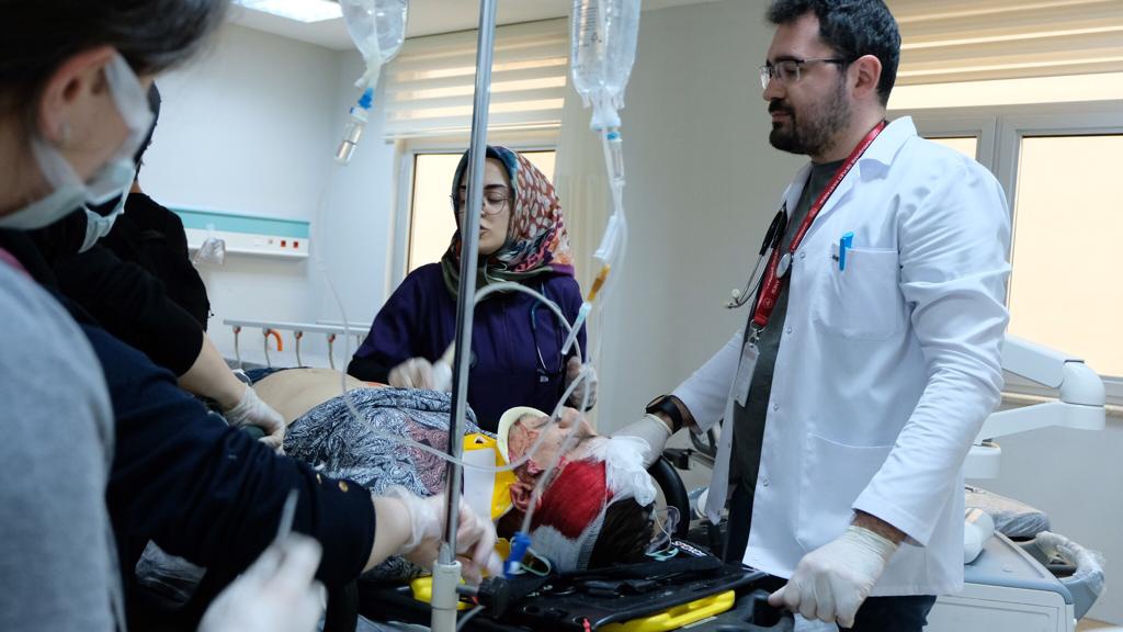 Gümüşhane Devlet Hastanesi’nde yapılan tatbikat gerçeği aratmadı 2